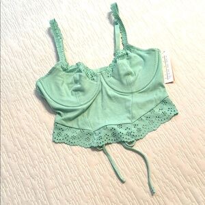 COLSIE Women’s Eyelet Corset Bralette, size Large